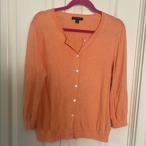 Orange Cardigan Sweater